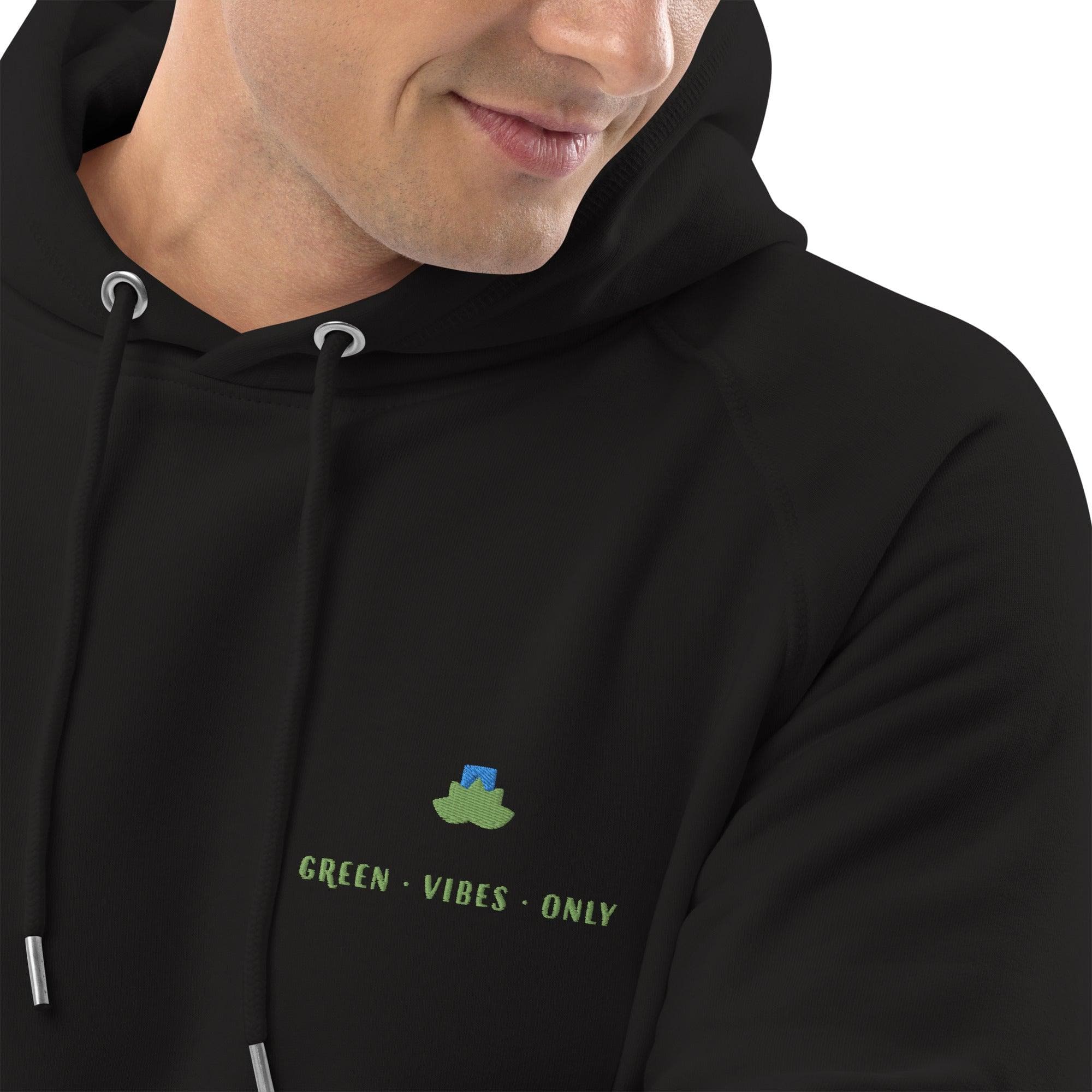Green vibes only organic hoodie - Bare Organic Sportswear