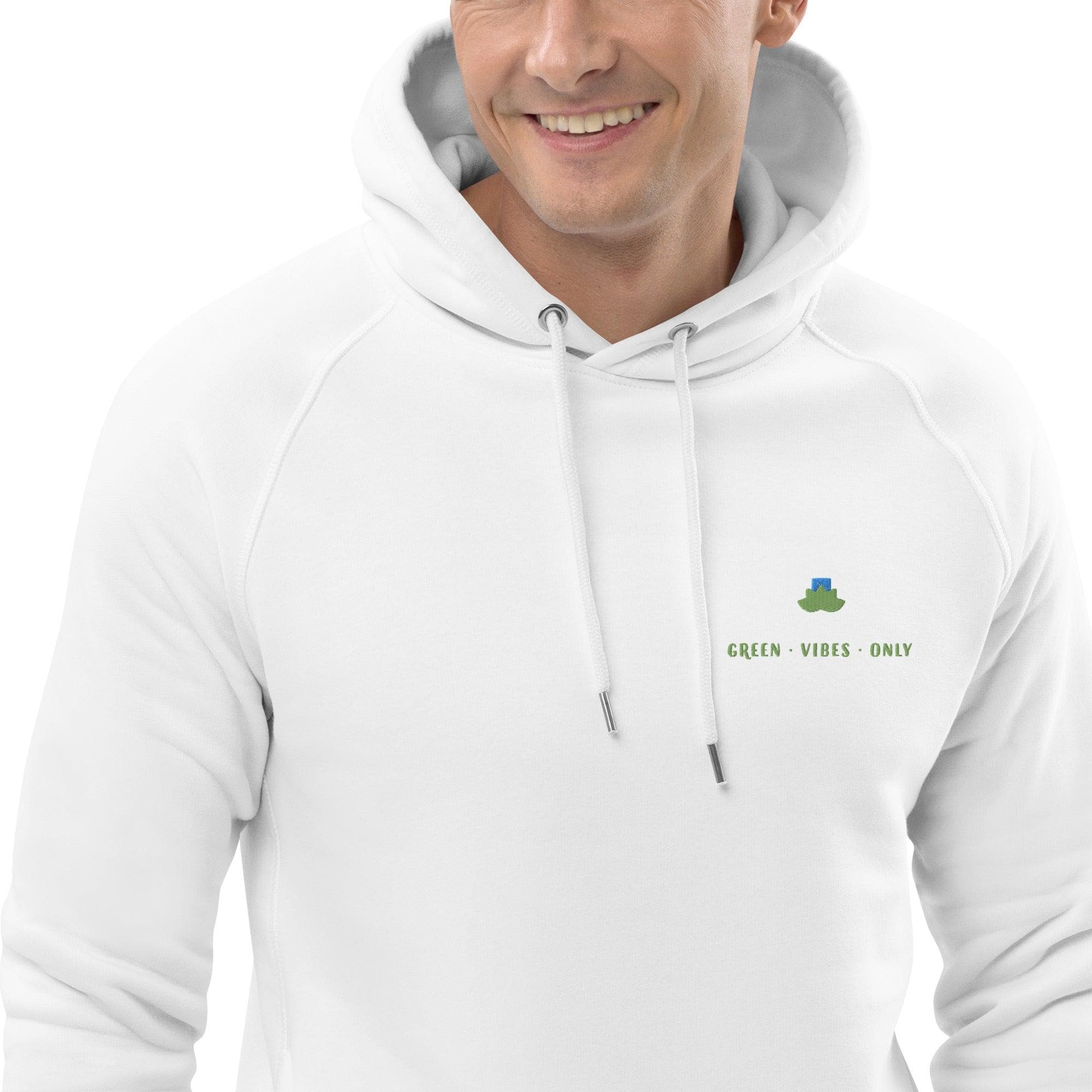 Green vibes only organic hoodie - Bare Organic Sportswear