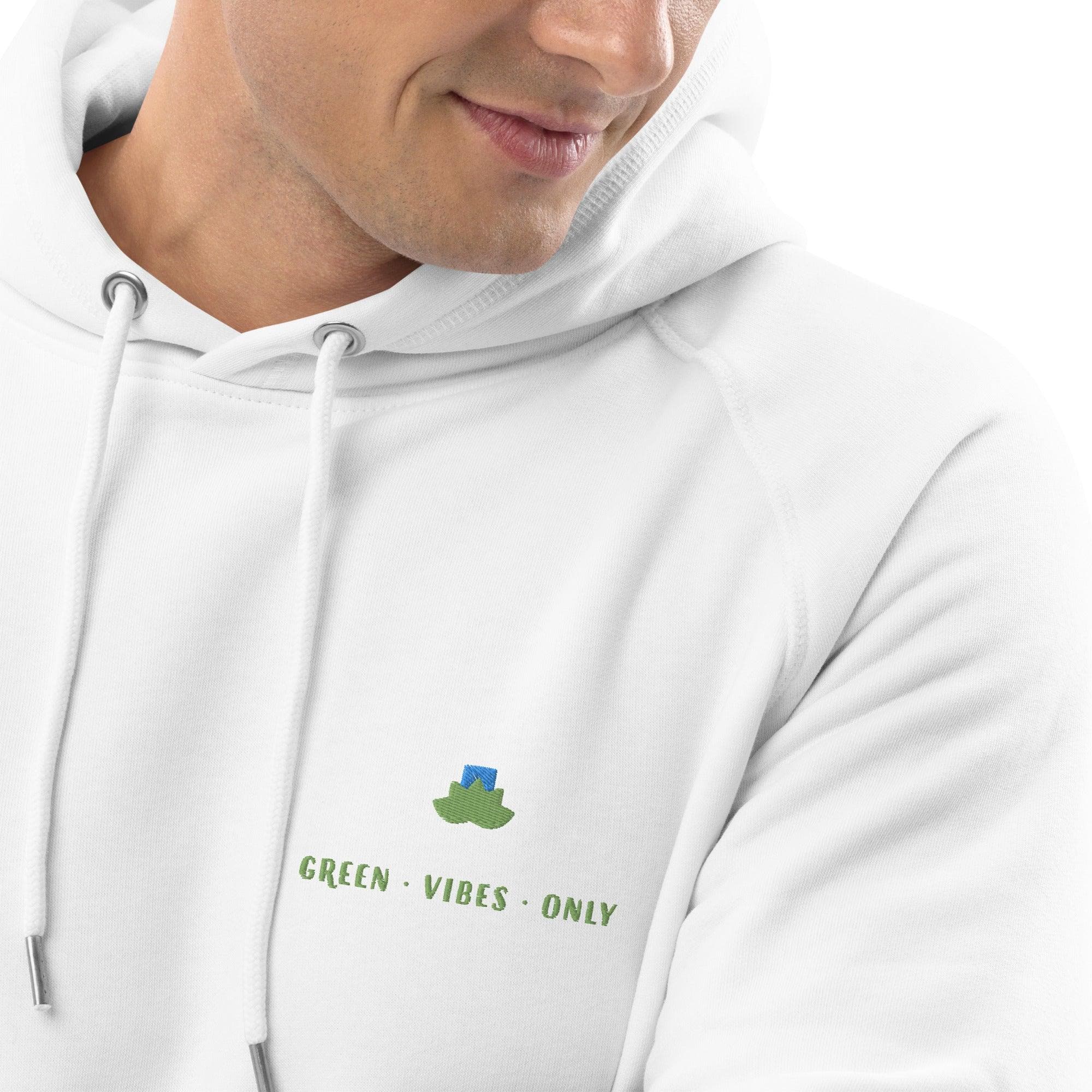 Green vibes only organic hoodie - Bare Organic Sportswear