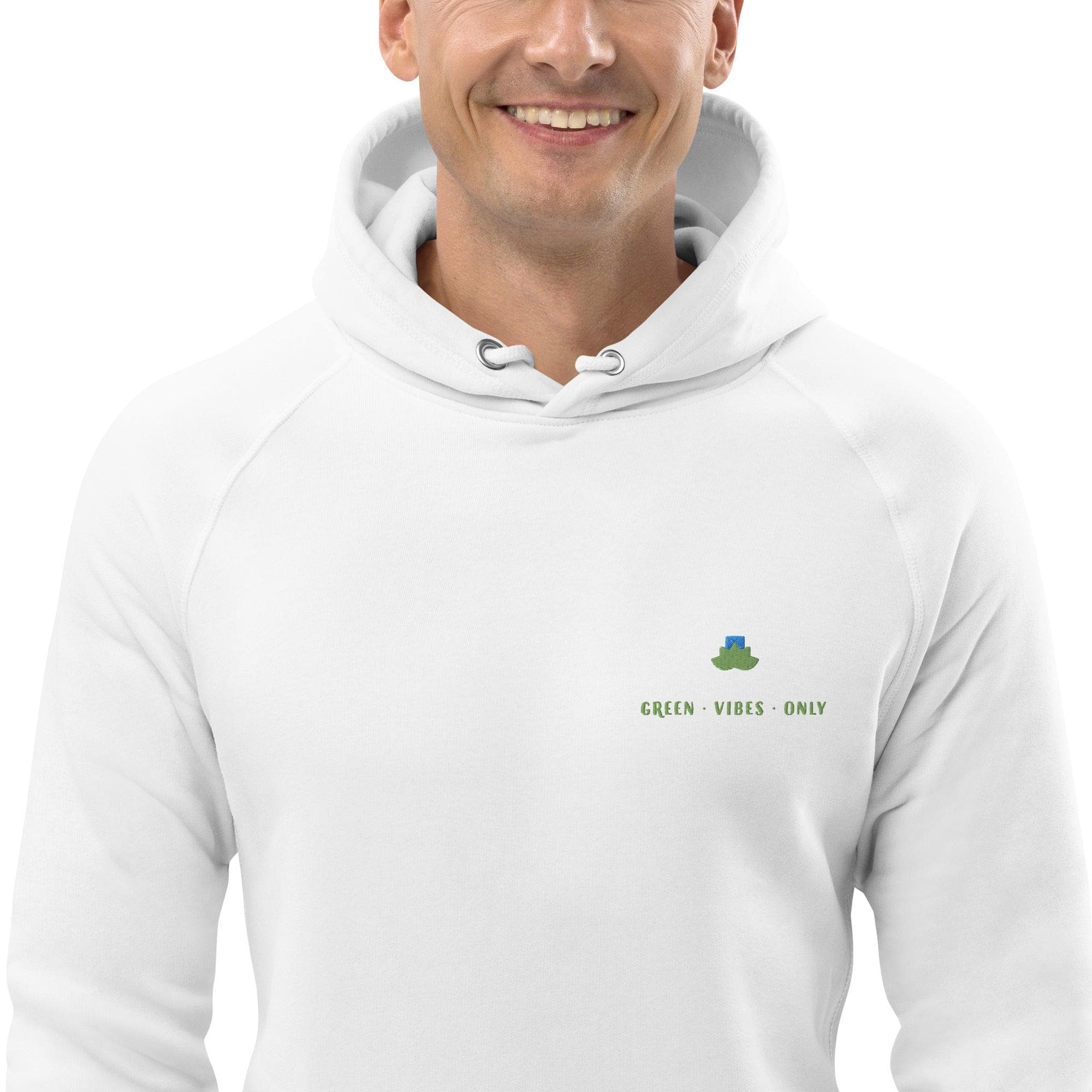 Green vibes only organic hoodie - Bare Organic Sportswear