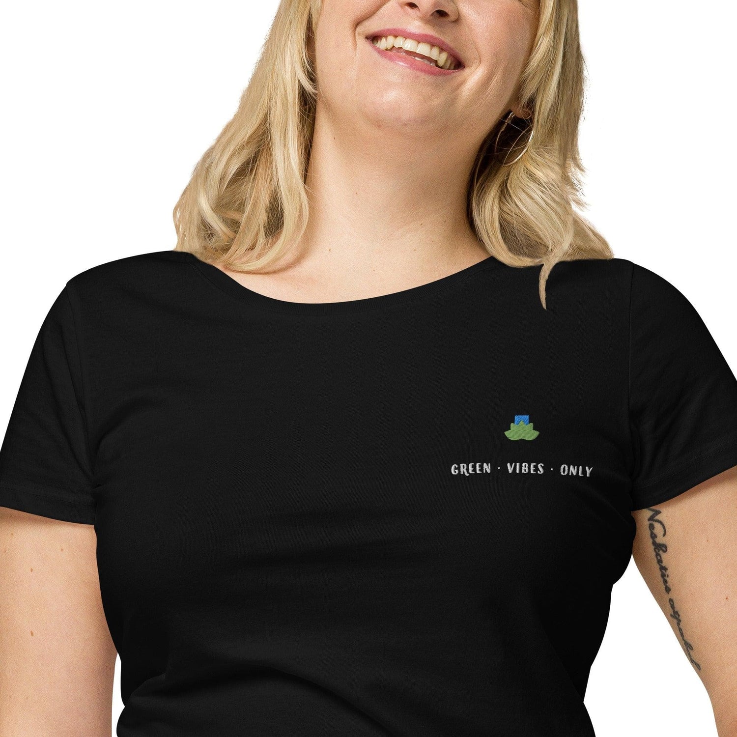 Green vibes only organic t-shirt - Bare Organic Sportswear